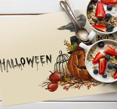 Akvarell halloween rektangulära vinyl bordstabletter - Tenstickers