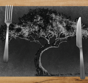 Artistic tree silhouette bordstabletter - Tenstickers