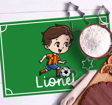Barnfotbollsspelare med namn personliga bordstabletter - Tenstickers