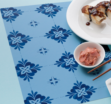 Blooming print bordstabletter - Tenstickers