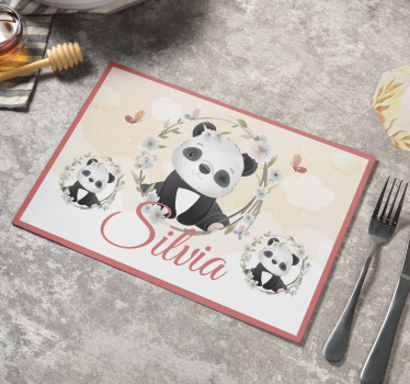Bordstabletter barnen charming panda arrangement - Tenstickers
