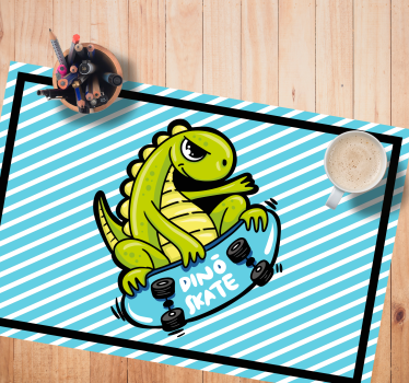 Bordstabletter barnen dino skateboardäventyr - Tenstickers