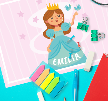 Bordstabletter barnen med prinsesskaraktärsillustration - Tenstickers