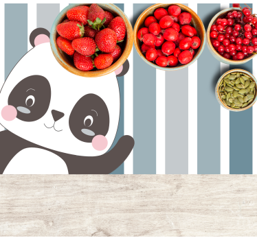 Bordstabletter barnen panda karaktärsdesign - Tenstickers