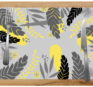 Bordstabletter botanisk bladkoncept - Tenstickers