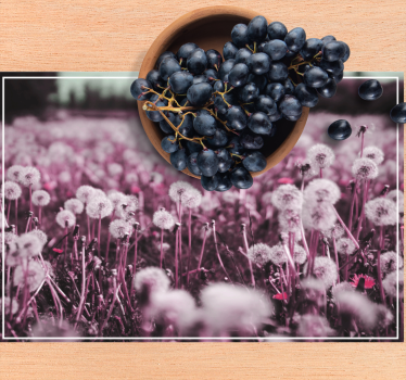 Bordstabletter druvor med maskrosor - Tenstickers