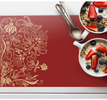 Bordstabletter elegant med eleganta blommor - Tenstickers