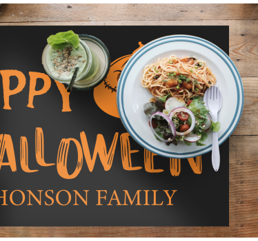 Bordstabletter halloween familjehälsning - Tenstickers