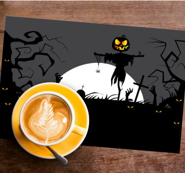 Bordstabletter halloween spöklik pumpa skräddare - Tenstickers