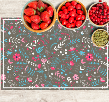 Bordstabletter med botanisk texturerad yta - Tenstickers