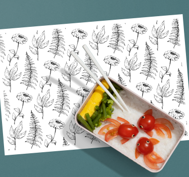 Bordstabletter med botaniskt tryck - Tenstickers