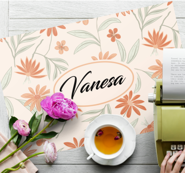 Bordstabletter med namn botaniskt arrangemang - Tenstickers