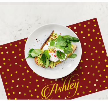 Bordstabletter med namn starry personlig fat - Tenstickers