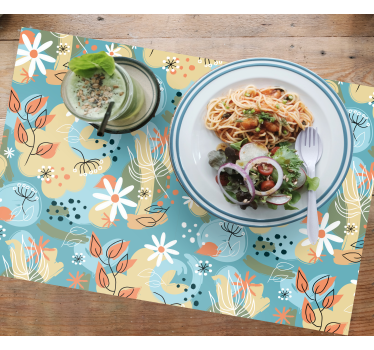 Bordstabletter modernt blommig inspirerad - Tenstickers