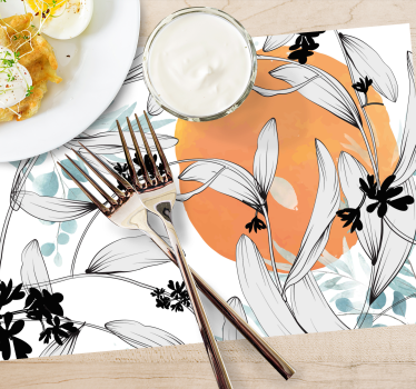Bordstabletter modernt blommig inspirerad accent - Tenstickers