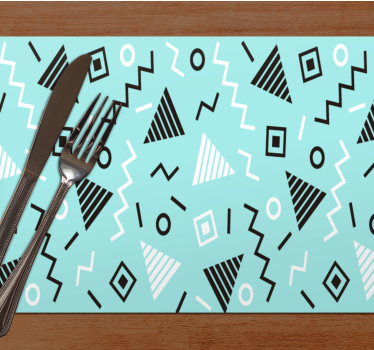 Bordstabletter modernt geometriska mönster kollektion - Tenstickers