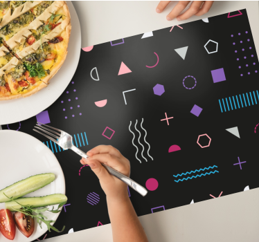 Bordstabletter modernt geometriskt mönster - Tenstickers