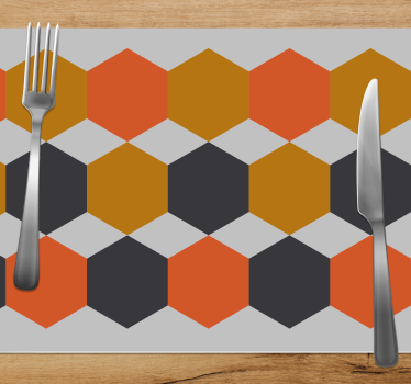 Bordstabletter modernt hexagonmönster lager - Tenstickers