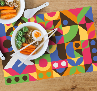 Bordstabletter modernt livlig geometrisk komposition - Tenstickers