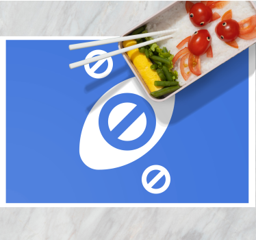 Bordstabletter modernt minimalistisk blå accent - Tenstickers