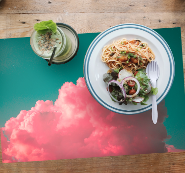 Bordstabletter modernt rosa moln blush - Tenstickers