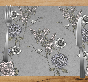Bordstabletter original botanisk accentelement - Tenstickers