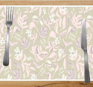 Bordstabletter original botanisk bladinspiration - Tenstickers