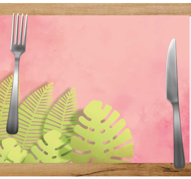 Bordstabletter original botanisk lövarrangemang - Tenstickers