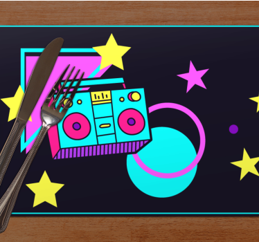 Bordstabletter original färgglad retro boom box - Tenstickers