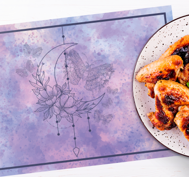 Bordstabletter original floral moon design - Tenstickers