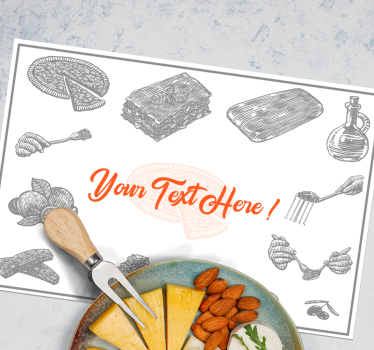 Bordstabletter original matillustrationsstil - Tenstickers