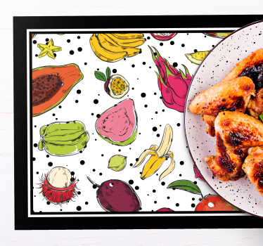 Bordstabletter original med livfullt fruktmotiv - Tenstickers