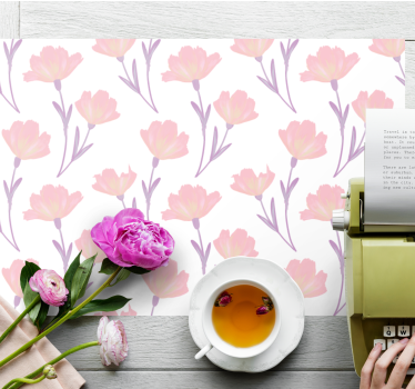 Bordstabletter original rosa blommor koncept - Tenstickers