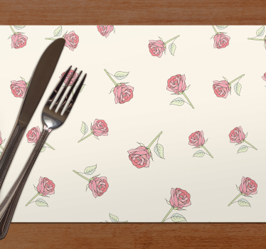 Bordstabletter original rosblommor mönster - Tenstickers