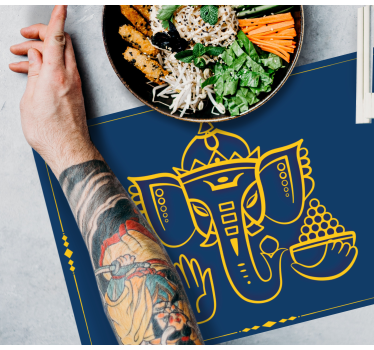 Bordstabletter original traditionellt ganesha-motiv - Tenstickers
