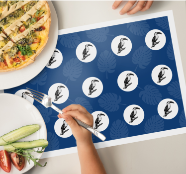 Bordstabletter original tropisk fågelmönster - Tenstickers