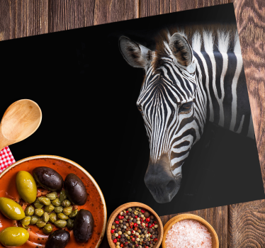 Bordstabletter original zebrahuvud närbild - Tenstickers