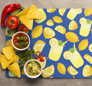 Citronad och citroner citrus bordsmatta - Tenstickers