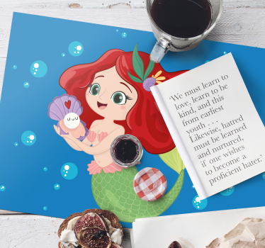 Disney ariel simning barn matta - Tenstickers