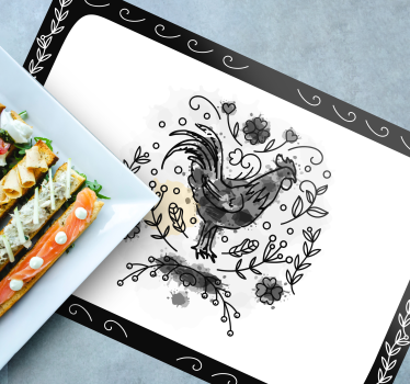 Elegant tupp illustration bordstabletter modernt - Tenstickers