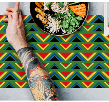 Färgglada afrikanska stamstrukturerade vinylplattformar - Tenstickers