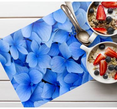 Flera blå blommor moderna bordstabletter - Tenstickers