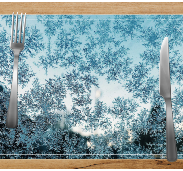 Frosted ice pattern bordstabletter - Tenstickers