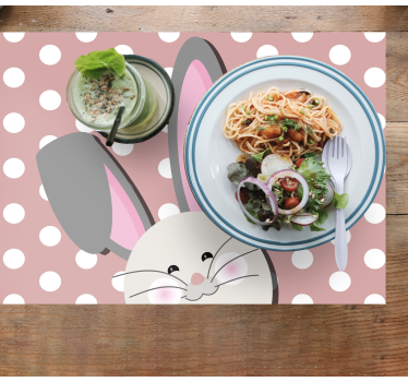 Glad kanin design bordstabletter barnen - Tenstickers
