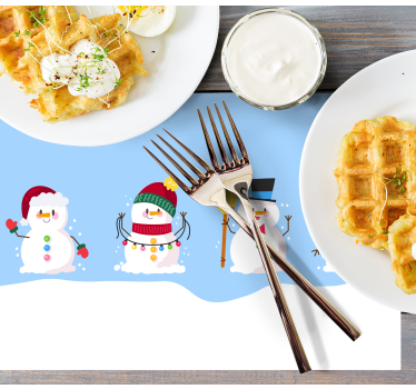 Snögubbe samling jul bordstabletter - Tenstickers
