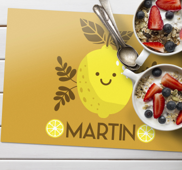 Glada citron illustration bordstabletter barnen - Tenstickers