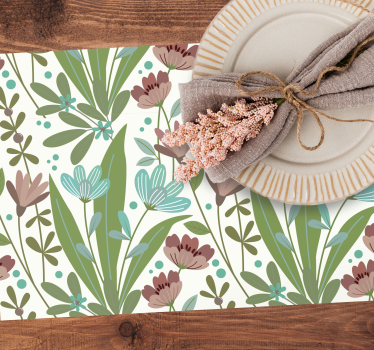 "granny chic" bordstabletter i blomstil - Tenstickers