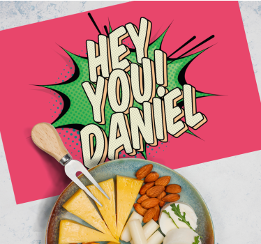Hej du cool graffiti poster personliga bordstabletter - Tenstickers