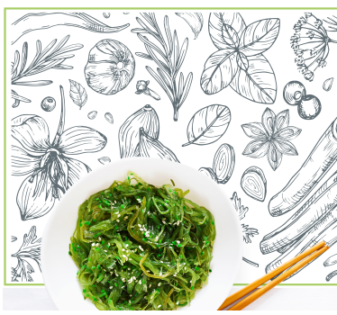 Herbes texturerade vinylplattformar - Tenstickers