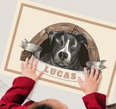 Hund i dragning personliga bordsmattor - Tenstickers